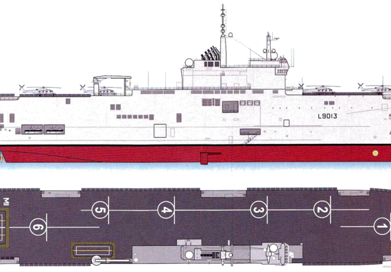 NMF Mistral BPC [Amphibious Assault Ship] - drawings, dimensions, figures